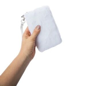 Fur wallet with wrist strap